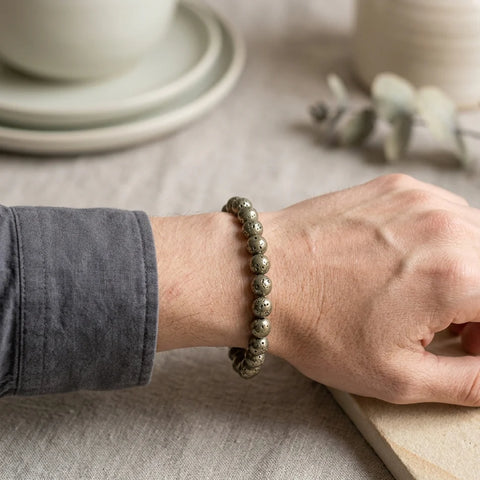 Raw Pyrite Anklet & Bracelet (Couple Combo)