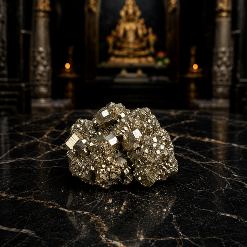 Natural Pyrite Cluster – Stone of Wealth, Confidence & Abundance