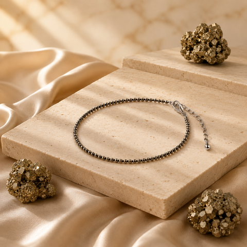 Pyrite Anklet – Prosperity, Confidence & Positive Energy