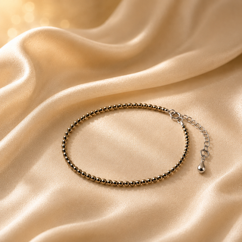 Raw Pyrite Anklet & Bracelet (Couple Combo)