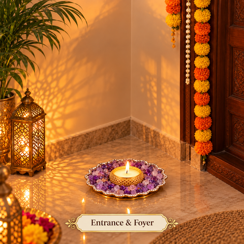 Amethyst Crystal Candle Holder