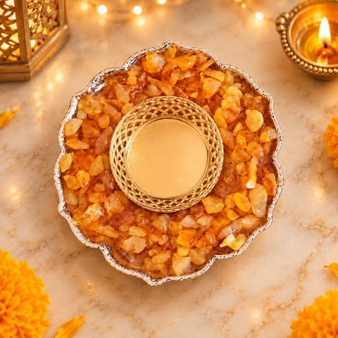 Citrine Crystal Candle Holder