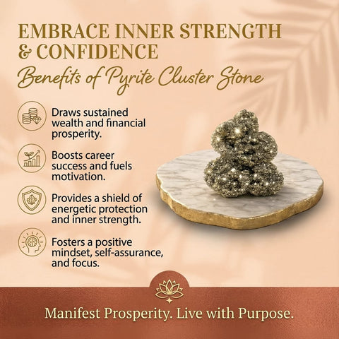 Natural Pyrite Cluster – Stone of Wealth, Confidence & Abundance