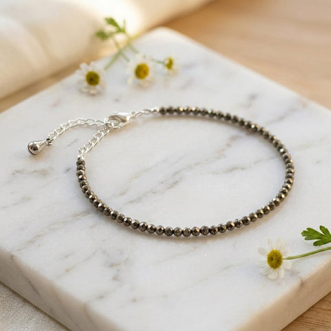 Pyrite Anklet – Prosperity, Confidence & Positive Energy