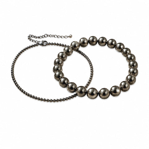 Raw Pyrite Anklet & Bracelet (Couple Combo)