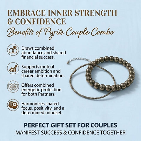 Raw Pyrite Anklet & Bracelet (Couple Combo)