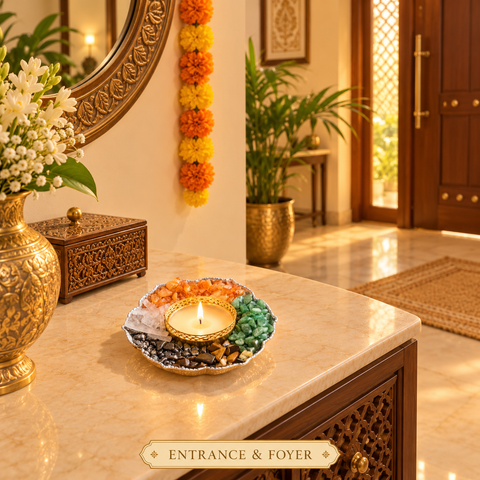 Dhan Yog Crystal Candle Holder